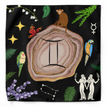 Gemini Zodiac Tarot/Altar Cloth Bandana