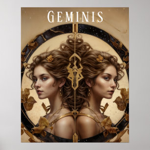 Geminis Female Poster astrológica