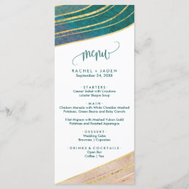 Gemstone Bandido | Cartão de Menu do Janto Emerald