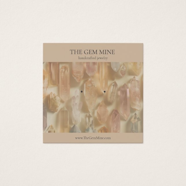 Gemstone Jewelry Earring Profile Card (Frente)