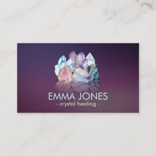 Gemstones de aquarela - cartão de visita de crista