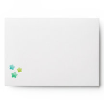 Gender Neutral Watercolor Baby Shower Envelope 