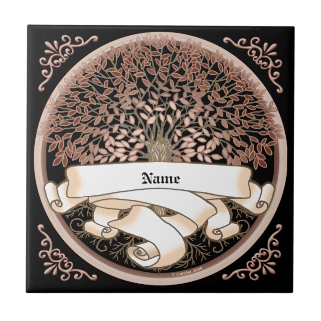 Genealogia Árvore Genealógica Sobrenome azulejo (Frente)