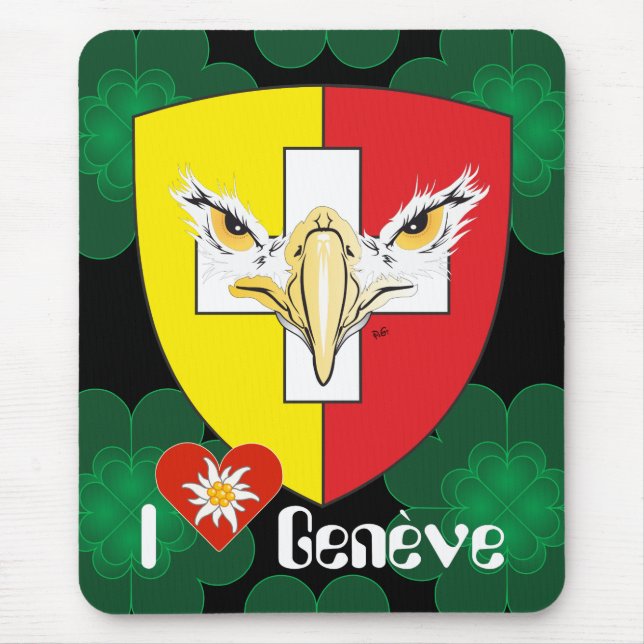 Genebra, Genève, Ginevra, Genevra Mousepad (Frente)