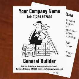 General Builder Cartoon Design Flyer