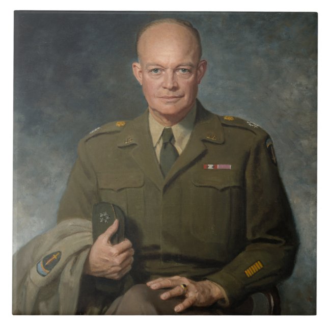 General Dwight Eisenhower 5 Star - Retrato Pintado (Frente)