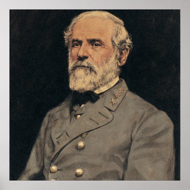 General Robert E. Lee Portrait Art Poster (Frente)