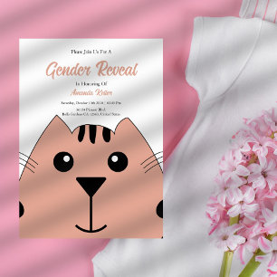 Gênero de Gato-Bebê-Cute Revelar Convite
