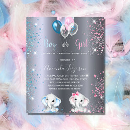 Gênero do orçamento revela elefante chá de fraldas