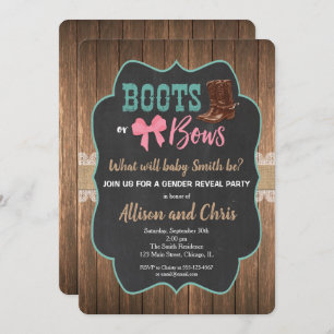 Gênero revela botas de convite e arcos