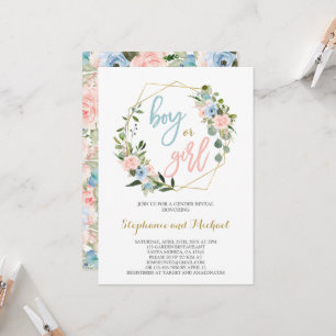 Gênero Revelar a coroa floral Convite