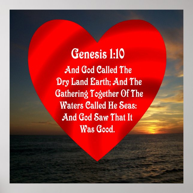 Gênesis 1 10 Mar — POSTER IMPRESSÃO (Frente)