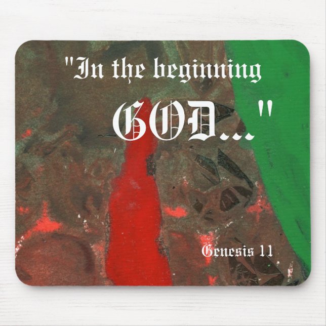 "Gênesis 1:1" Folha de Impressão Mousepad (Frente)