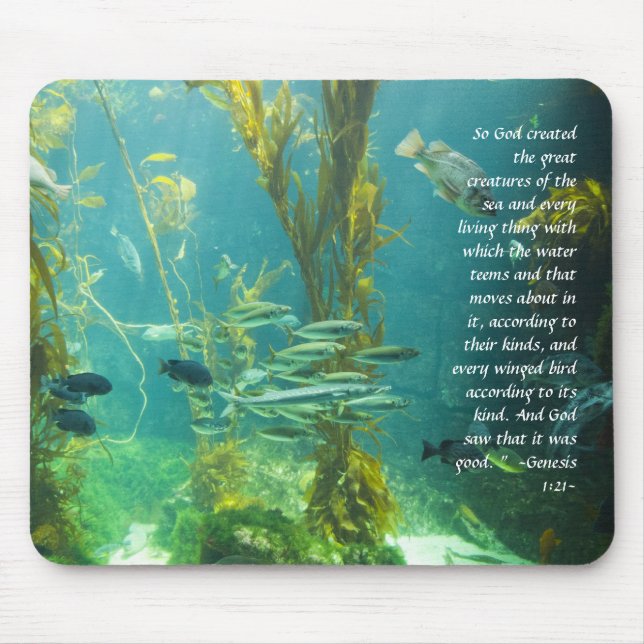 Genesis 1:21 Pacific Kelp Mousepad (Frente)
