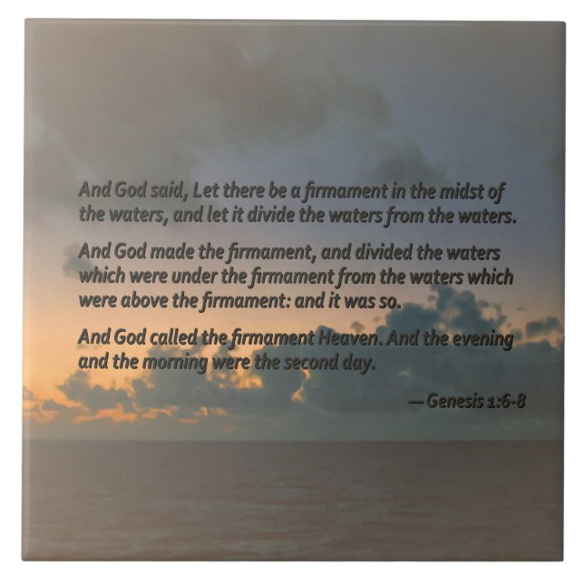 Gênesis 1:6-8 ... Que haja um firmamento no m (Frente)