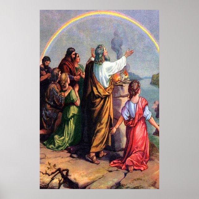 Gênesis 8 Promessa de Deus a Noah poster (Frente)