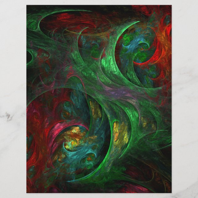 Genesis Green Abstract Art Flyer (Frente)