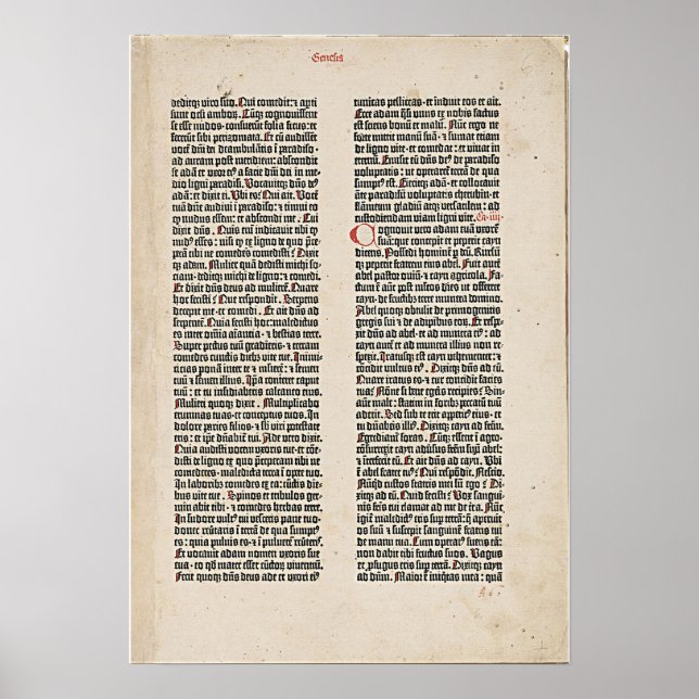 Gênesis Gutenberg p 3 poster (Frente)