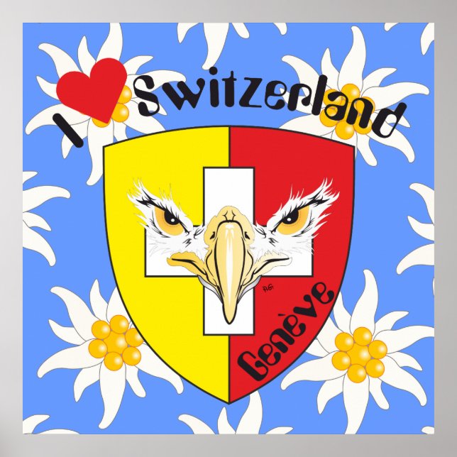 Genf/Genève Schweiz Suisse Svizzera Poster (Frente)