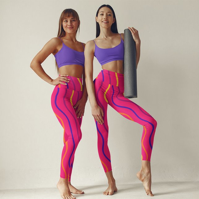 Gengi-Yoga-Ruptura Bonita Trabalhando Leggings Ros (Criador carregado)