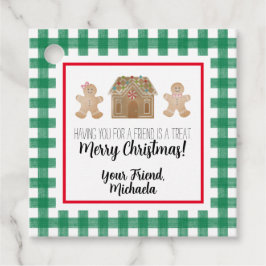 Gengibre de Aquarela Etiqueta de Presente de Crian