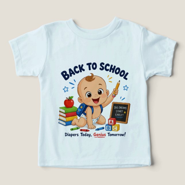 Gênio Bebê de Volta à Escola (Design frontal)