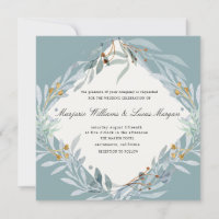 Gentil Botânico | Convite para Casamento Quadrado