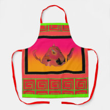 Geo Bambu Labirinto Bule Vermelho Chefe Caterer
