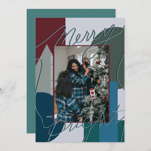 Geo de Fotografias do Azul Brilhante de Felizes de (Frente/Verso)