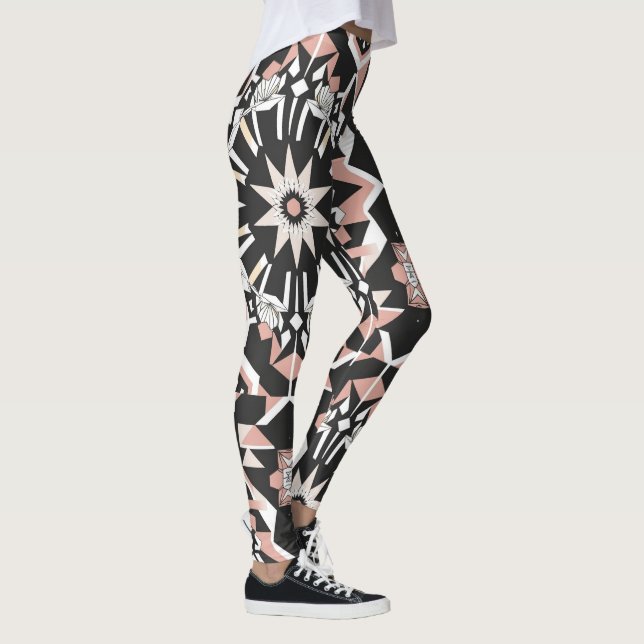Geo-Estilo: Leggings Geométricas Por Impressão (Direita)