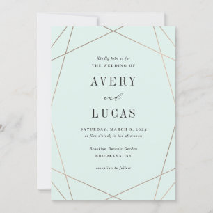 Geo Frame EDITABLE COLOR Weding Convite GEO