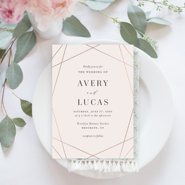 Geo Frame EDITABLE COLOR Weding GEO Convite (Criador carregado)