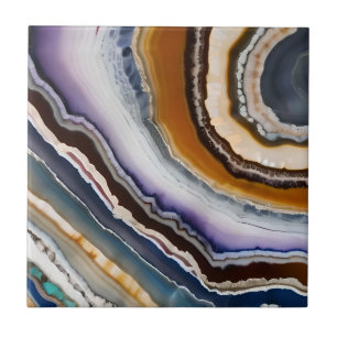 Geode Agata Azul Terracotta Azul Preto Branco