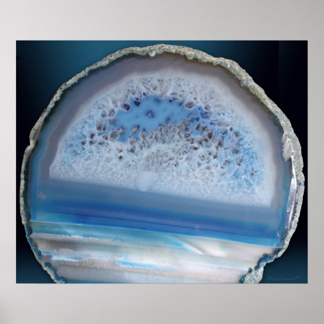 Geode Blue 2 Art Impressão -24x20 -outros tamanhos (Frente)