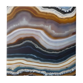 Geodo de Agata do Terracotta Branco Azul Preto