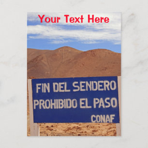 Geoglifos de Atacama, Chile cartão postal personal