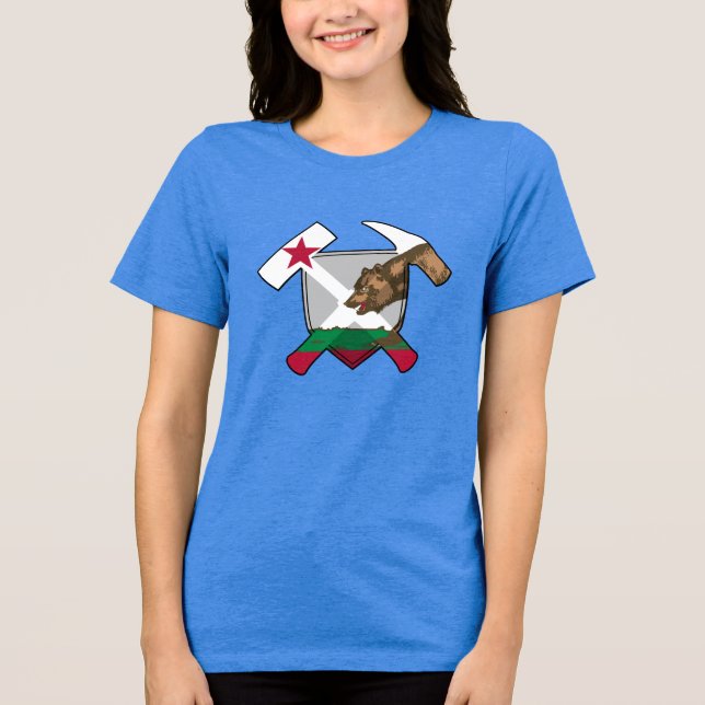 Geólogo da Califórnia - Rock Hammer e Shield (Frente)