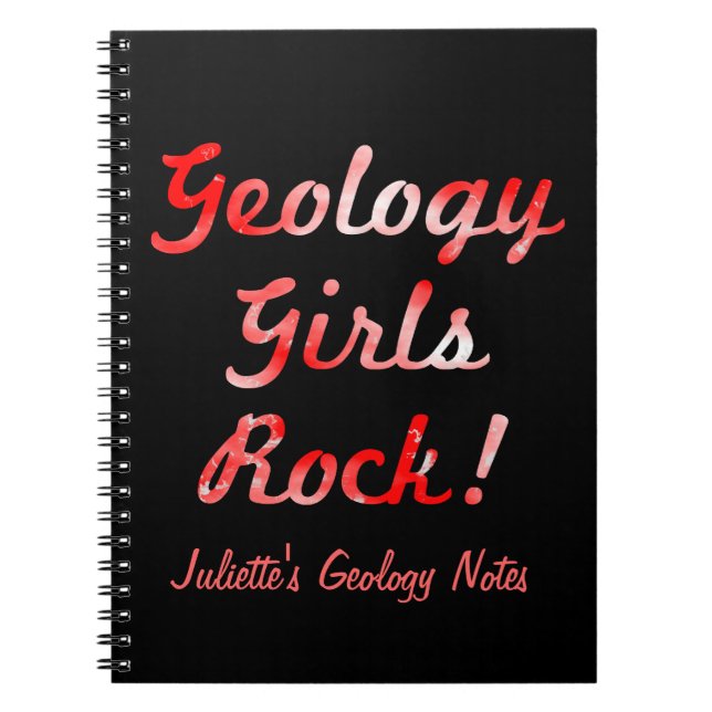 Geology Girls Rock! Caderno (Frente)