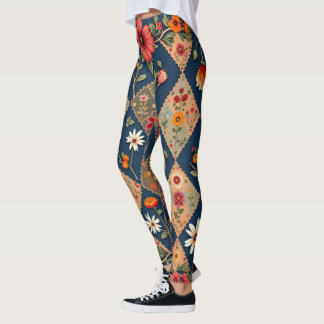 Geometria Floral: Des De Leggings Geradas Por AI V