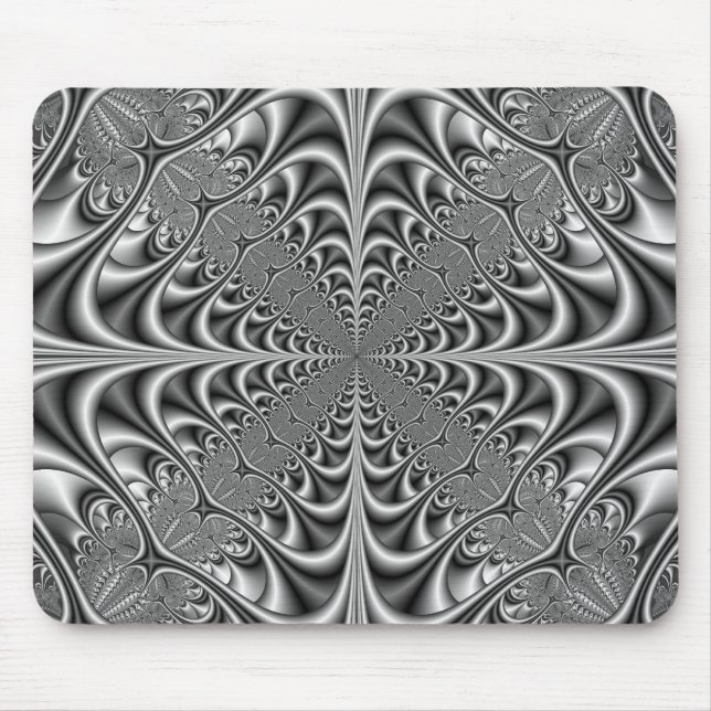 Geometria Gótica no Mousepad Monocromático (Frente)