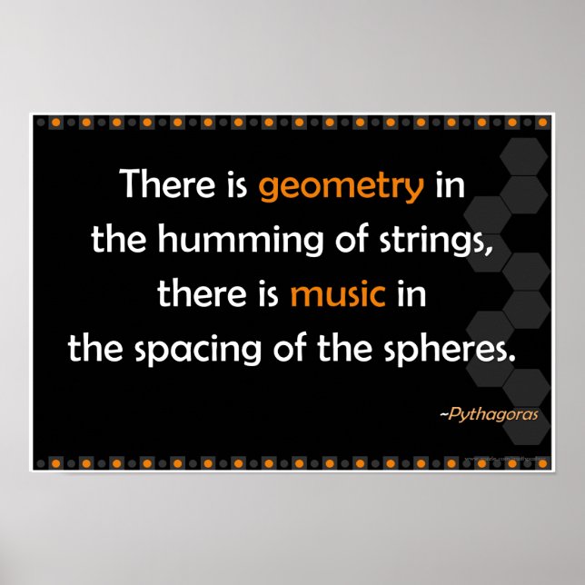 Geometria Pitágoras aspas Poster (Frente)