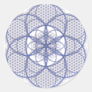 Geometria sagrado - flor da etiqueta da vida