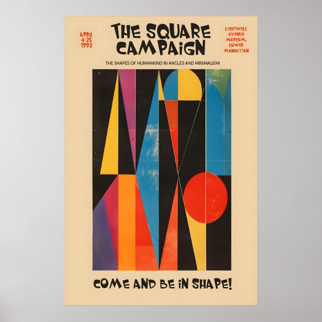 Geometric Art Poster Colorful Abstract Exhibition (Frente)