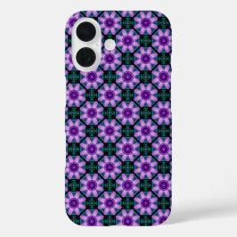Geometric Floral in Purple