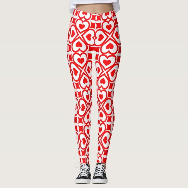 geometric hearts leggings (Frente)