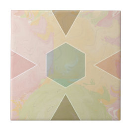 Geometric Pastel Marble Beige