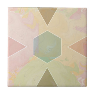Geometric Pastel Marble Beige