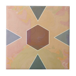 Geometric Pastel Marble Earthy