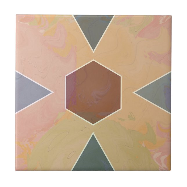 Geometric Pastel Marble Earthy (Frente)