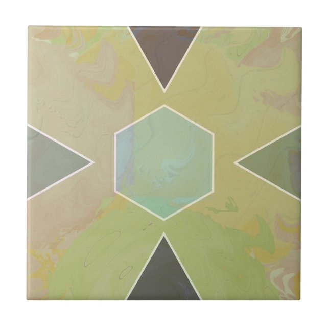 Geometric Pastel Marble Olive Green (Frente)